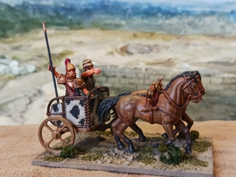 Trojan War Chariot (Wargames Atlantic Chariot with Foundry Crew, 28mm)